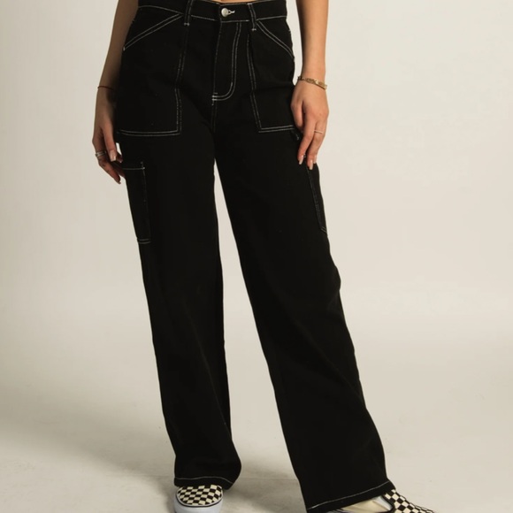 Black Utility Pant House of Harlow Size 2 - Picture 2 of 2